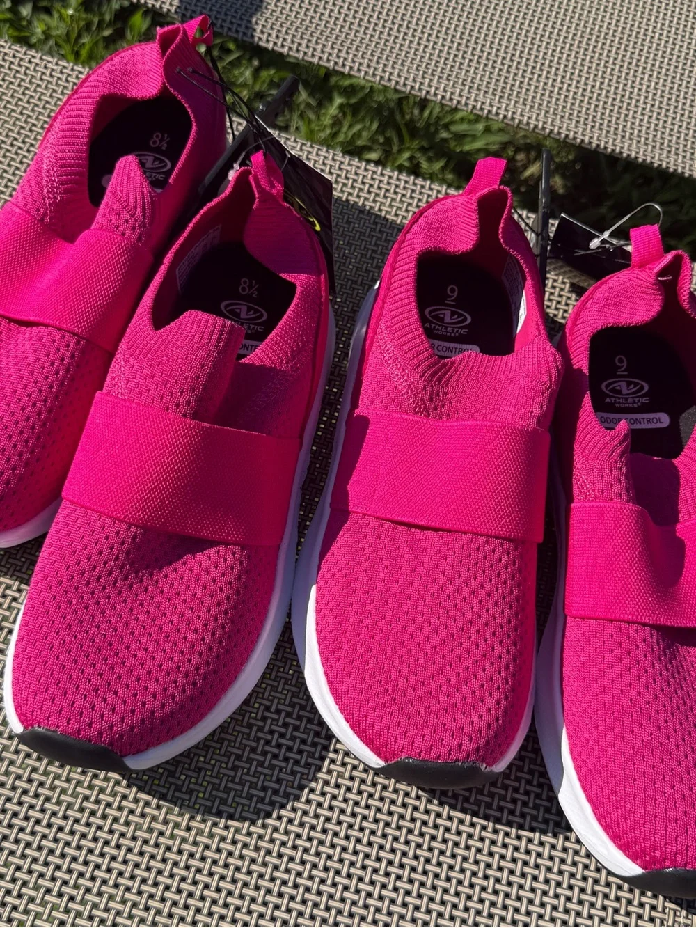 Athletic Works Woman’s  Memory Foam Slip-On Sneakers - Pink (price for 1 pair)